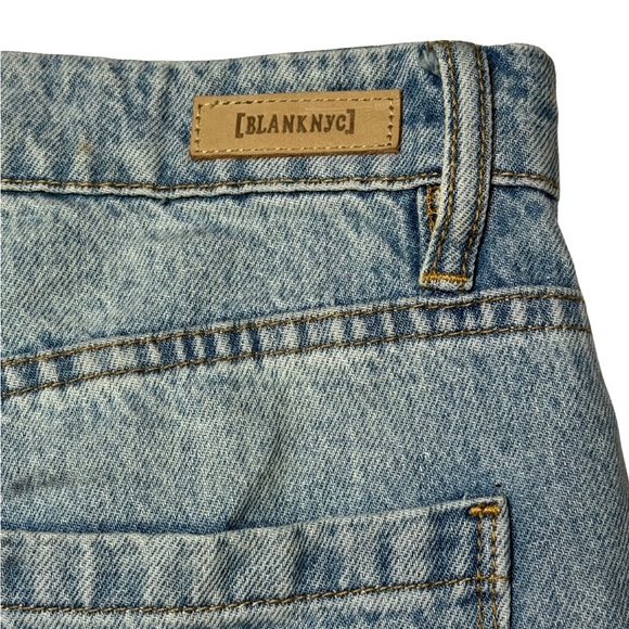 Blank NYC Jeans Womens Size 29 The Cooper Long Slim Straight Leg Slit Blue - Picture 4 of 5